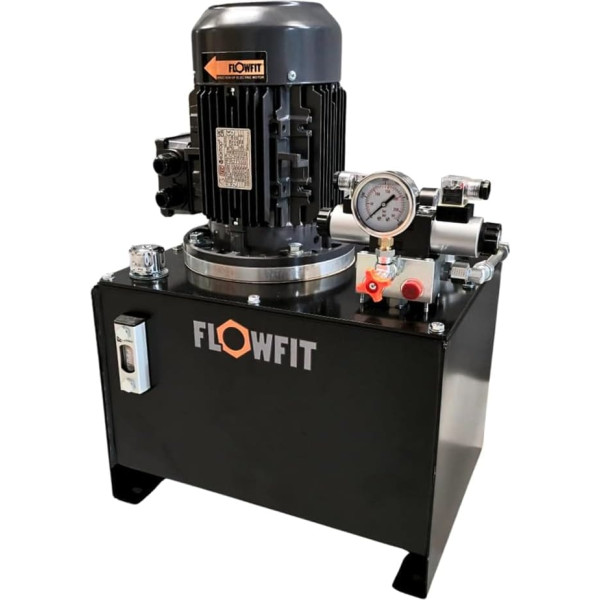 Hydraulisches Wechselstromnetz, 9,2 kW, 415 V, 3 Phasen, 39 cc Pumpe, 56 l/min, 100 bar, doppeltwirkend, 165 Liter Tank