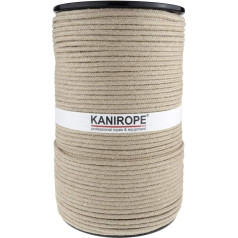 Kanirope® Hemp Rope Hemp Braid 5 mm 100 m 16-Way Braided