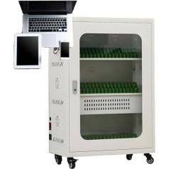 Handy-/Tablet-Lade- und Schrankwagen, ultra sicherer Lade- und Aufbewahrungsschrank, mit Schloss, mehrere Regale mit Platz für bis zu 12-60 Telefone, stoßfeste Tür, 20 Slots