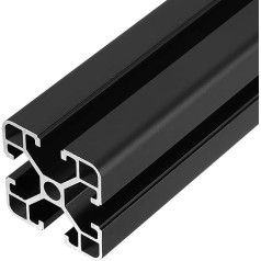 QUARKZMAN Pack of 4 T Utility Rail 4040 Aluminium Strand Profile 1000 mm European Standard Anodised Linear Rail Profile Frame for 3D Printer Parts CNC DIY Projects Black