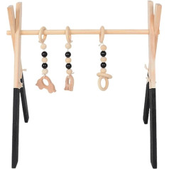 Wooden Gym Toy Folding Toy with Wooden Frame for Newborn Entertainment Products for Newborn Baby Nursery Centers