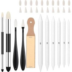 Set of 31 Eraser Pens, Paper Wiper Set, Drawing Pencil, Paper Wiper, Blender Pens, Artists, Mixing Sponge Pen for Sketching, Drawing for Wiping, Correcting Art