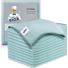 MR. SIGA Ultra Fine Microfiber Cloths for Glass, Pack of 12, 35 x 40cm 8