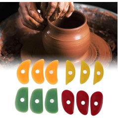 TöPferd Clay Rib, Not Easy to Carry, Pack of 12 Soft Smooth Shape TöPfer-Silicone TöPferd Ceramic Clay Tool, for Horse Clay Artists Modelling DIY Projects