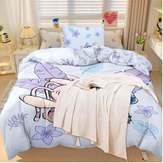 RANJIMA Children's Bed Linen, 3D Anime Cartoon Print Cotton Duvet Cover 135 x 200 cm + Pillowcase 80 x 80 cm, Children's Bed Linen, Duvet Set, Christmas Gifts for Children, Girls, Boys