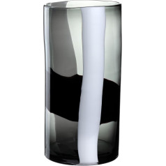 LEONARDO HOME Banda Nera Vase • Handmade Work of Art Full of Passion • Elegant Flower Vase • Unique Beauty • Unique Art for Home • Height 39.5 cm • Black • 047518