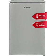 TELEFUNKEN C-135-100-S Fridge without Freezer Freestanding | Standing Fridge with 135 Litre Capacity | Small Fridge with Vegetable Compartment | Full Room Fridge | Changeable Door Hinge | C-135-100-S