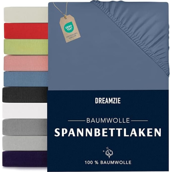 Dreamzie Elasticated Cotton Fitted Sheet, 200 x 200 x 30 cm