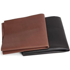 Cowhide leather, brown, semi-open grain structure, slightly waxed, leather cut, leather workmanship, crafts, covering, decoration, leather pieces in many sizes and colours, min. DIN A3