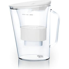 bianco di puro Aqualita Water Filter Jug - with Reminder Function Smartphone App - 2.5 Litre Filter for Reducing Limescale, Chlorine, Lead, Copper, Pesticides & Herbicides in Water - White