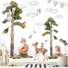 Grandora DL772-4 Wall Sticker Forest Animals Children's Room Wall Sticker
