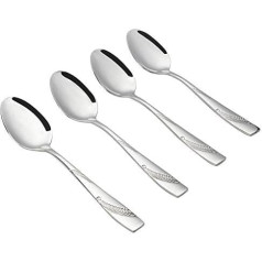Set of 6 Buffet Serving Spoons, Stainless Steel, Large