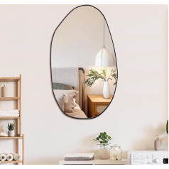 BOMINICA Asymmetric Wall Mirror, Frameless Irregular Accent Mirror for Living Room, Entryway, Bedroom, 19.5 x 33.5 inch