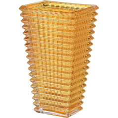 Mcmcncuiu, Crystal Amber Glass Vase Large Modern Living Room Bedroom Dining Table Birthday Wedding 28cm