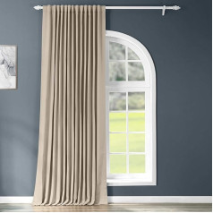 HPD Half Price Drapes BOCH-151304-120-DW Extra Wide Blackout Curtains for Bedroom and Living Room, 100 x 120 cm (1 Panel), Classic Taupe, Polyester Blend, 100 Inches W x 120 Inches L (Pack of 1)
