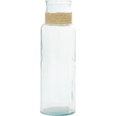 Deco 79 Glass Vase W Raffia 6