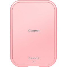 Canon Zoemini 2 Printer Set: Create and Print Memories Anywhere - Compact, Portable Photo Printer - Bluetooth 5.0 - Fast USB-C Charging on the Go (Rose Gold)