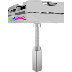 upHere GH80S GPU-Halterung, höhenverstellbare Grafikkartenunterstützung, GPU-Ständer mit Magnet und rutschfestem Blatt, GPU-Anti-Durchhängen Halterung für universelle Grafikkarte (50–80 mm), Silber