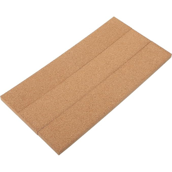 HOMSFOU Selbstklebende Korkstreifen 3 Stück 30X5X1Cm Wiederverwendbare Korkplatten für Pinnwand Büro Wandmontage und Informationstafeln