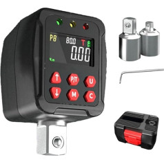 1/2 Zoll Digitaler Drehmomentschlüssel-Adapter, ± 1% Genauigkeit, 0,9-340 Nm Reichweite, voreingestellte & Datenspeicherung, LCD-Display mit Peak-/Track-Modi, für Industrie (30N)