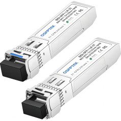 1 Pair 10G SFP+ Bidi Transceivers, LC Single-Mode Mini gbic Module for Cisco SFP-10G-BXD-I (1330nm-TX/1270nm-RX) / SFP-10G-BXU-I (1270nm-TX/1330nm-RX),10KM, with DDM