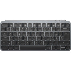 Keychron B1 Pro Wireless Keyboard Ultra Thin 75% Spanish QWERTY Keyboard Programmable Bluetooth 2.4GHz Wired Silent Keyboard for Mac/Windows - Grey