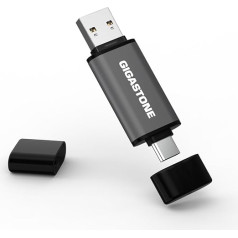 GIGASTONE: USB 128 GB, 1 x Stick, Z30 Series with High Speed, Reliable Performance, USB 3.0 Retractable for PC Computer Mac, Waterproof and Robust Memory without Cap Black
