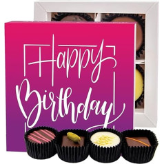 Hallingers Genuss Manufaktur Chocolates Birthday Gift - Alcohol Free, Handmade from Premium Fine Cocoa, Elegant Gift Box 