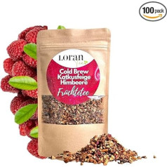 LORAN Cold Brew Fruit Tea Raspberry & Cactus Fig, Premium Quality, 100 g, Cold Pour, Iced Tea to Make Yourself, Fruity, Stand-Up Bag with Zip Closure