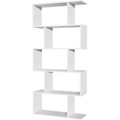 Garvis 5 Tier Bookcase (White)