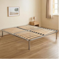 Talamo Italia - Amina Orthopaedic Double Bed Frame 100% Made in Italy 120 x 190 x 31 cm