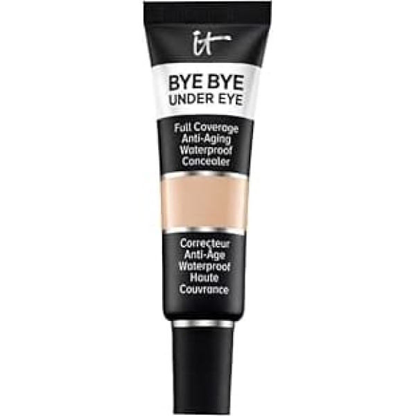 IT Cosmetics Bye Bye Under Eye Concealer, 12 ml, Hochpigmentiert, Hautglättend und feuchtigkeitsspendend, Für ein natürliches Finish, Wasserfest und nicht krümelnd