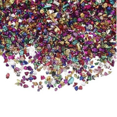 SAFIGLE Unregelmäßige Glasstücke 200g für Maniküre Selbstgemacht Zubehör Glänzende Epoxidharzfüllung mit Glatter Oberfläche für Nagelkunst und Resin Casting