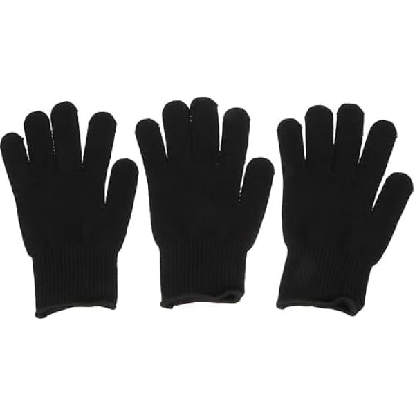 3 Stück pack Hitzebeständige Schutzhandschuhe aus Baumwolle Hitzebeständige Handschuhe für Haarstyling und Lockenwickler Schutz bis 200°c für Friseure und Familiengebrauch
