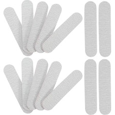 Sewroro Pack of 100 Small Double-Sided Nail Files Made of Robust Material Grey Polishing Files for Natural Nails Acrylic Nails Pedicure Handy Manicure and Foot Care Tool for Travel and