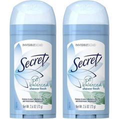 Secret Invisible Solid Antiperspirant Deodorant, Unscented - 2.6 oz - 2 pk