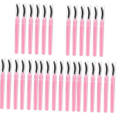 MAGICLULU Pack of 30 Eyelash Brush, Eyelash Comb, Makeup Brush, Tool, Eyebrow Brush, Eyelashes for Eyelash Extensions, Soft Head, Beauty Tools, Adjustment, Travel, Mascara, Pink