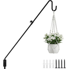 Bamworld GG07-WALL Plant Holder Hanging Basket Holder Iron Wall Hook Hanging Basket
