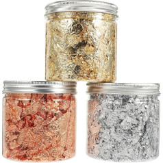 3 gold foil acrylic pictures Christmas party gold foil craft nail foil sticker nail art aluminium foil nail foil flakes metal flakes for nails bronzing decorate confetti gold leaf