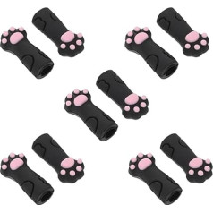MAGICLULU 10 Stück Silikon Manikürkappen Katzenpfoten Design Elastische Schutzhüllen für Nagelhautscheren und Pinzetten Rutschfest für Professionelle Nagelpflege