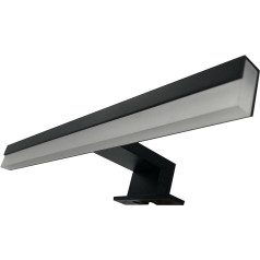 ACCE LED Mirror Light Bathroom Mirror Light with Switch Neutral White Mirror Lamp Bathroom 230 V Mirror Lamps Mirror Bathroom Cabinet IP44 Waterproof Bathroom Mirror Light (Black, 40 cm)