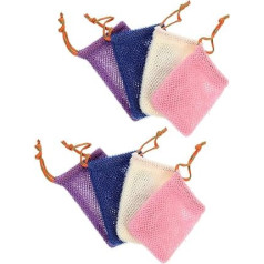 Alipis Pack of 8 Soap Bags with Mesh Structure Foaming with Drawstring for Hanging for Gentle Cleaning and Aroma Release for Bathroom and Skin Care