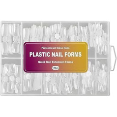 Shapes for Nail Modelling | Pack of 120 Double Poly Gel Stencils for Nail Extension | 12 Sizes Transparent and Reusable for Manicure Design | for Beginners and Women