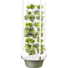 Hydroponischer Anzuchtturm, vertikaler Pflanzturm mit 30-Liter-Tank, erdloses Anbausystem für Kräuter, Obst und Gemüse, Hydroponik-Anzuchtset für den Innenbereich für Heimschulprojekte 7Layer