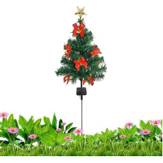 Solarbetriebener Weihnachtsbaum – wasserdichte Weihnachtslampe, Gartenlicht | Weihnachtsbaumbeleuchtung für Pfad, Terrasse, Rasen, Haus, Outdoor, Geburtstag, Einweihung