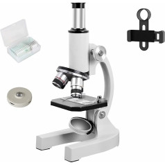 Microscope for Students and Adults, 200-4000X Magnification, Powerful Biological Education Microscope (White)