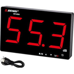 Dezibel Meter 30 dB - 130 dB Sound Level Meter for Wall Hanging with Backlight, dB Meter with Large Screen Alarm for Public Areas / Restaurants / Classrooms