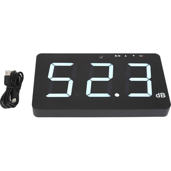 Decibel Meter with Alarm, 9.6 Inch LCD Display Noise Tester for Home Office Factory, Wall Mounted Sound Level Meter with Backlight, 3600mAh Battery