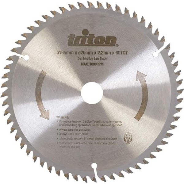 Triton 372474 - 165mm Plunge Track Saw Circular Saw Blade 60T
