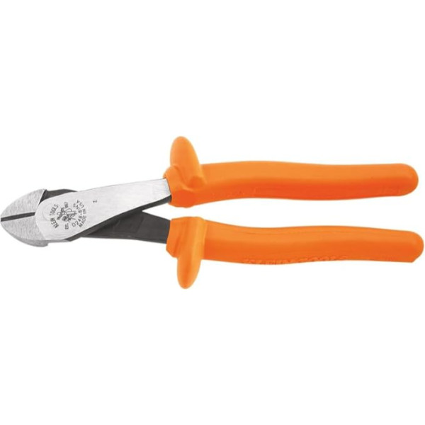 Klein Tools D248-8-INS Insulated High-Leverage Angled Head Diagonal Cutting Pliers